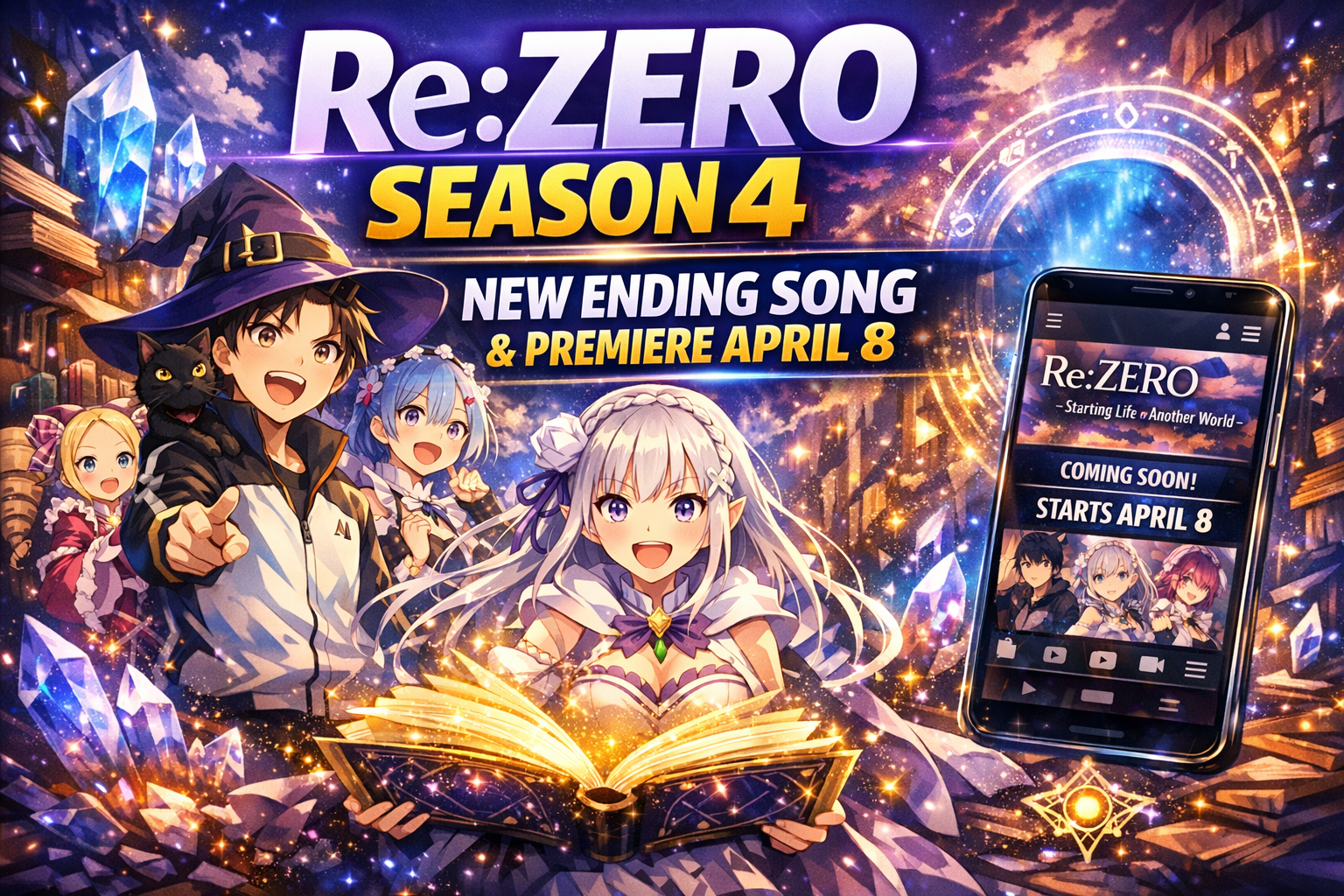 Re:ZERO Season 4 Anime Premieres April 8, 2026